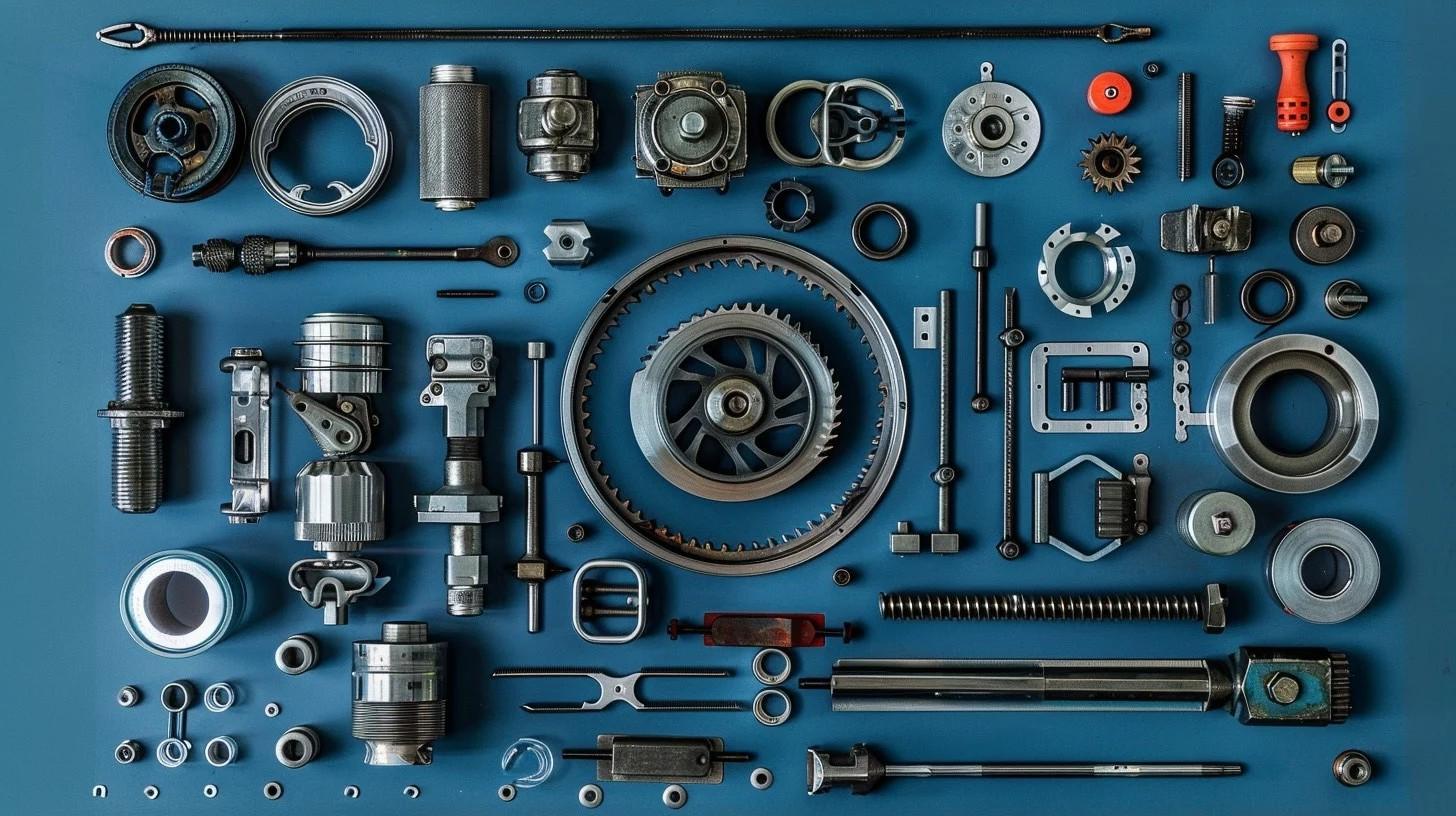 German automotive spare parts and precision hardware.